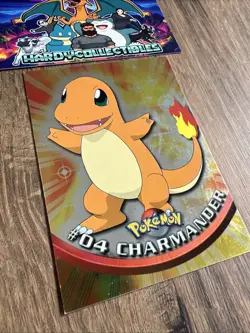 Pokemon 1999 Charmander #04 Topps Holo Card 1st Printing Blue Logo NM - Image 5