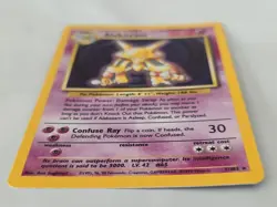 ALAKAZAM 1999 Pokemon Base Set Unlimited Holo Rare Card #1/102 - Image 5