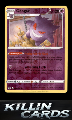 Reverse Holofoil Gengar 066/196 Pokemon Holo Rare SWSH11: Lost Origin Card NM - Image 1