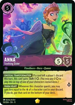 Anna - Soothing Sister - Cold Foil - Winterspell #50 - Frozen - Lorcana - NM - Image 1