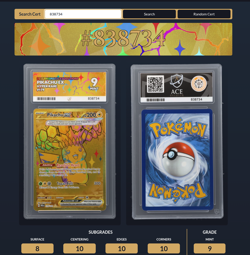 Pokemon Pikachu EX Prismatic Evolution Card 179/131 Hyper Rare Graded Ace 9 MINT - Image 3