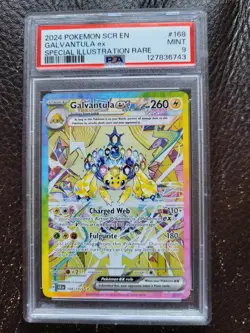 Pokemon card Galvantula ex 168/142 Special Illustration Rare Stellar Crown PSA 9 - Image 1