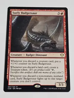 MTG Surly Badgersaur Commander 2020 Regular - Image 1