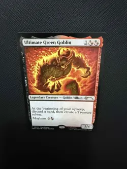 MTG Magic the Gathering Marvel's Spider-Man Ultimate Green Goblin Non Foil Promo - Image 1