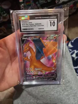 2020 POKEMON SWSH BLACK STAR PROMO #050 CHARIZARD V PSA 10 - Image 1