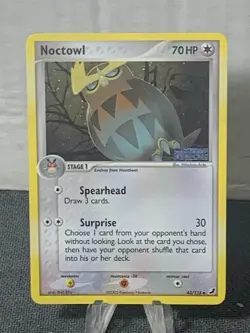Noctowl Reverse Holo 2005 Pokemon Card 43/115 Unseen Forces Set STAMPED NM - Image 1