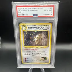 1999 POKEMON JPN GYM 2 #53 GIOVANNI'S PERSIAN-HOLO PSA 10 - Image 1