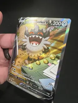 Pokemon Galarian Perrserker V 184/196 Lost Origin Full Art Holo NM - Image 5