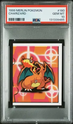 PSA 10 GEM MINT 1999 MERLIN POKEMON #180 CHARIZARD - Image 1