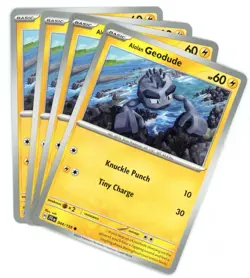 x4 Alolan Geodude - 044/159 - Journey Together - English - NM/M - Pokemon - Image 1