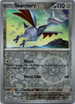 Skarmory 141/182 Common Reverse Holo - Pokemon TCG Destined Rivals NM - Image 1