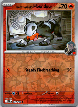 Team Rocket's Houndour 037/182 Destined Rivals Reverse Holo Pokemon TCG NM - Image 1