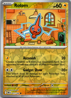 Rotom 077/182 Destined Rivals Reverse Holo Pokemon TCG NM - Image 1