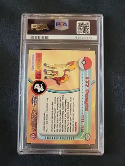 2000 TOPPS CHROME POKEMON T.V. SPECTRA PONYTA # 77 - PSA 9 MINT - Image 2