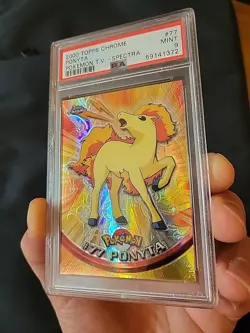 2000 TOPPS CHROME POKEMON T.V. SPECTRA PONYTA # 77 - PSA 9 MINT - Image 3