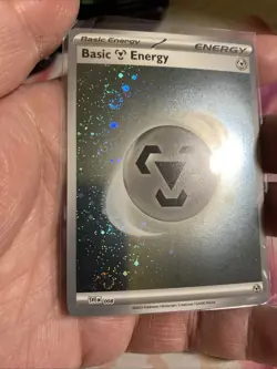 Pokemon 151 Basic Steel Energy 008 Holo Variant 5 Swirls!! - Image 2