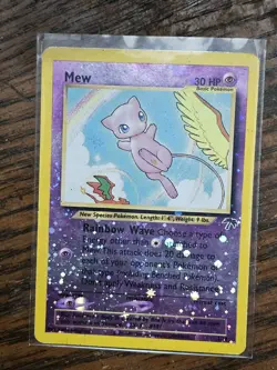 Pokemon Mew 01/18 Southern Islands Promo Reverse Holo Rainbow Wave 30 HP Basic - Image 1