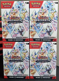 Pokemon Prismatic Evolutions Booster Bundle Lot Of 4 with 24 Total Packs! - Image 1