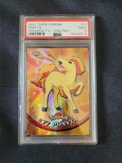 2000 TOPPS CHROME POKEMON T.V. SPECTRA PONYTA # 77 - PSA 9 MINT - Image 1