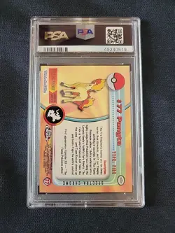 2000 TOPPS CHROME POKEMON T.V. SPECTRA PONYTA # 77 - PSA 9 MINT - Image 2