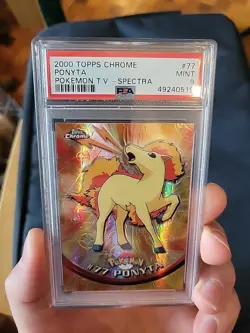 2000 TOPPS CHROME POKEMON T.V. SPECTRA PONYTA # 77 - PSA 9 MINT - Image 4