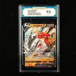 TQG 9.5 MINT+ 2022 Pokemon ENG Hisuian Decidueye V 083/189 R - Image 1