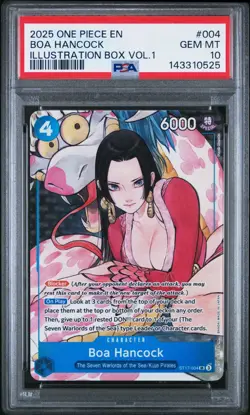 PSA 10 2025 ONE PIECE PROMOS ILLUSTRATION BOX VOL.1 #004 BOA HANCOCK - Image 1