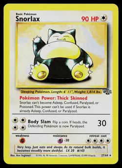 Pokemon Card - Snorlax Jungle 27/64 Rare - Image 1