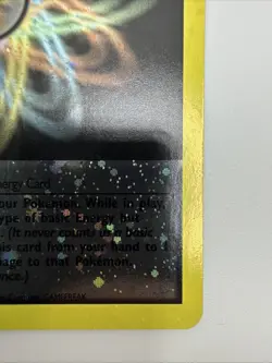 Rainbow Energy WOTC League Promo Rare Holo Swirl Vintage Pokemon Card - Image 5