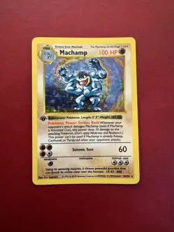 Machamp 8/102 1st Edition Shadowless Base Set Pokemon Card LP - Image 1