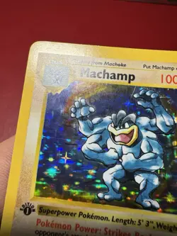 Machamp 8/102 1st Edition Shadowless Base Set Pokemon Card LP - Image 3