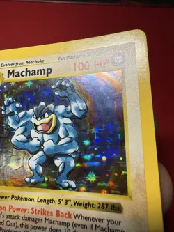 Machamp 8/102 1st Edition Shadowless Base Set Pokemon Card LP - Image 4