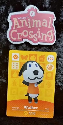 Animal Crossing Nintendo Amiibo Card Walker #100 Regular Card Authentic - Image 1