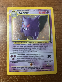 Pokemon TCG Gengar Fossil Holo Rare Card 5/62 MP - Image 1