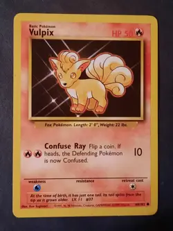 Pokemon Card Vulpix 68/102 Base Set Unlimited Common, - Image 1