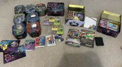 Pokemon lot; cards, lunch boxes, tins, coins, + more - Image 1