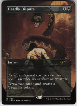 MTG Deadly Dispute Rainbow Foil Foil NM Secret Lair Drop Series Magic 1980 - Image 1