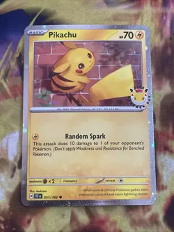 Pokemon TCG Pikachu 051/162 Stamped 2026 Pokemon Day 30 Promo NM - Image 1