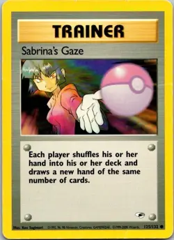 Gym Heroes #125/132 Sabrina's Gaze Pokemon Moderately Played - Image 1