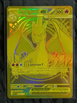 Mega Charizard Y ex 294/217 GOLD Hyper Rare Pokemon Ascended Heroes NEW IN HAND - Image 1