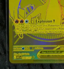 Mega Charizard Y ex 294/217 GOLD Hyper Rare Pokemon Ascended Heroes NEW IN HAND - Image 5
