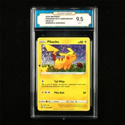 TQG 9.5 MINT+ 2020 Pokemon ENG Pikachu SWSH039 Promo - Image 1