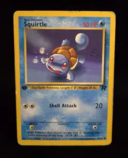 Pokemon TCG - SQUIRTLE - 1ST EDITION - 68/82 - TEAM ROCKET (2000) - WOTC - HP/MP - Image 1