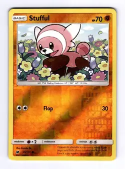Stufful SM - Crimson Invasion #55 (2017) Common Reverse Holo NM Pokemon - Image 1