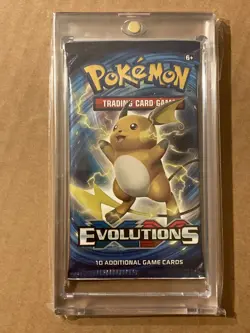 Mint Unweighed Pokemon XY Evolutions Pikachu Booster Pack-Mag Case! - Image 1
