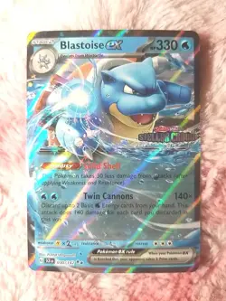 2025 Pokemon Blastoise Ex Stellar Crown Stamped 030/142 Double Rare - Image 1