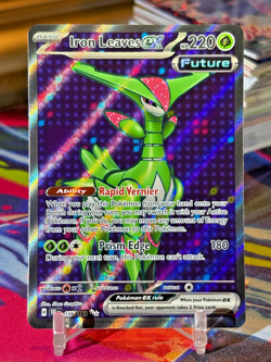 Pokemon TCG Temporal Forces IRON LEAVES ex 186/162 - Image 1