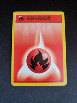 Fire Energy -1999 Vintage WOTC Pokemon Base Set SHADOWLESS #98/102 - NM - Image 1