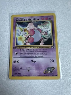 Sabrina’s Mr Mime 1st Edition Gym Heroes 94/132 WOTC Vintage Pokemon 1999 - Image 1