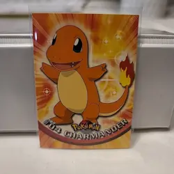 1999 Topps Pokemon TV Animation Series 1 - Charmander #04 Blue Logo Non Holo - Image 1